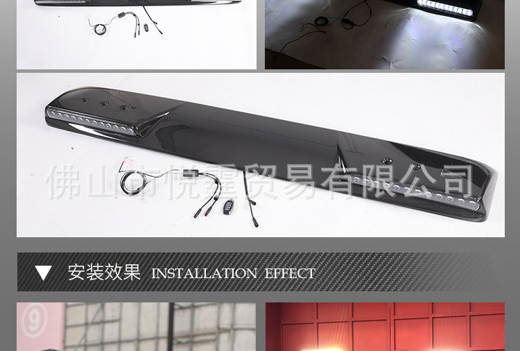 Suitable for Mercedes-Benz G-Class G500G63G550G350D Modified Brabus Carbon Fiber Roof Light and Fixed Wind Wing Roof Wing