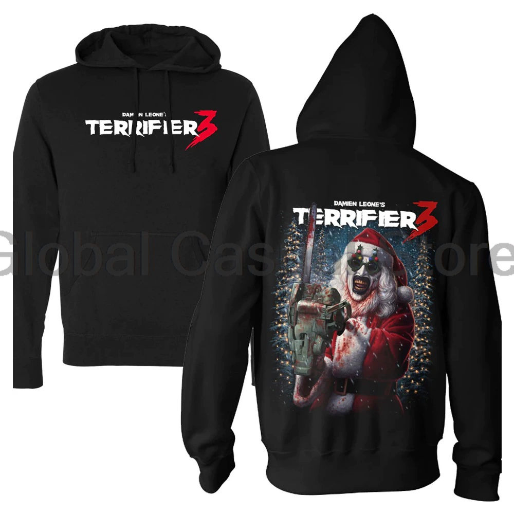 Свитшот Terrifier 3 Толстовка, графический принт спереди и сзади, косплей на Хэллоуин, размеры XS–XXXL