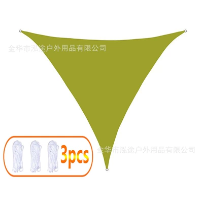 Courtyard Triangular Sunshade Sail Canopy | Avtomobil yan çətirləri - yellow-green-11-1m