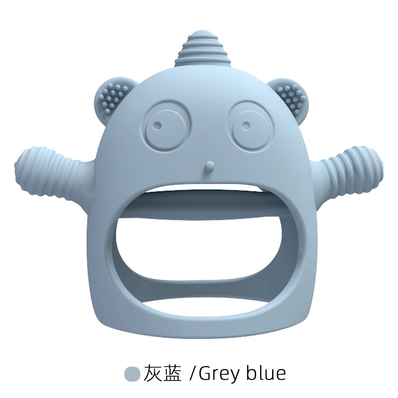 Mortero de silicona para bebé unicornio, palo molar para bebé, protector de manos, artefacto anti-comer, juguete calmante, morder y morder