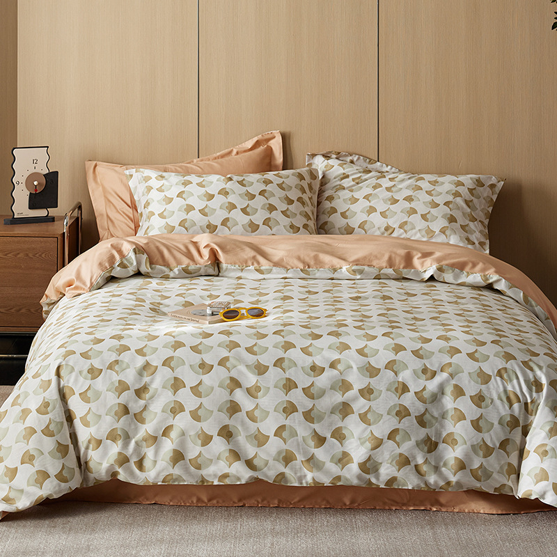 Retro estilo americano 100S algodón de lana larga cuatro piezas de algodón colchón de algodón cuatro piezas de sábanas de cama de alta calidad