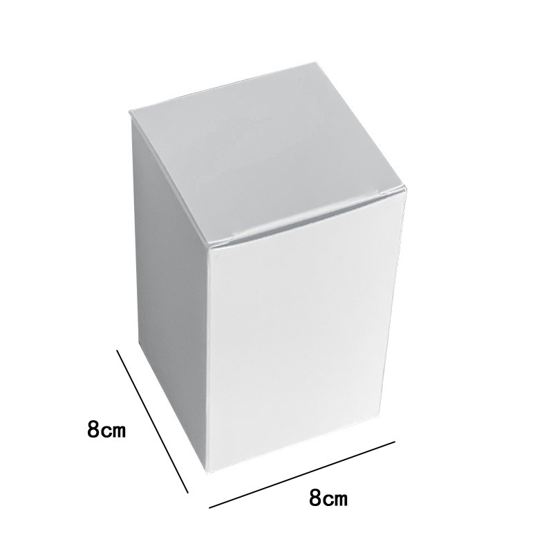 8x8 (length and width)-4cm (height)-white cardboard
