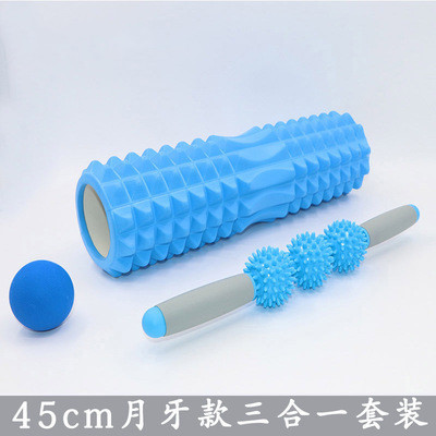 33CM yoga column massage three-piece foam shaft mace roller fascia stick massage stick fitness ball yoga wheel