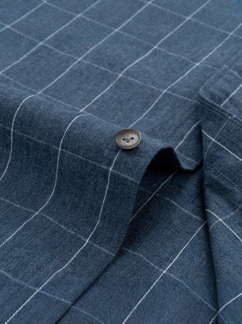 Procesamiento personalizado de algodón de manga larga de hombre de negocios ocio Oxford enzima de hilado lavado con agua a rayas de celos camisa de algodón