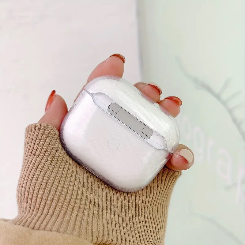 苹果耳机壳透明Pro3适用AirPods4简约普通蓝牙耳机保护套3代TPU软|undefined