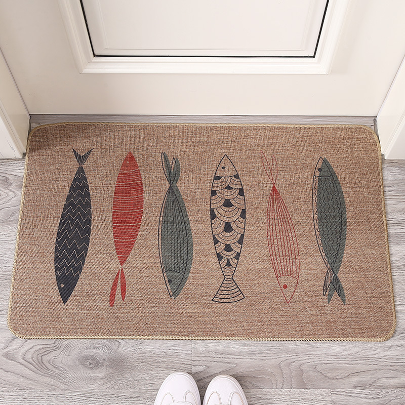 Linen diatom mud absorbent floor mat home door mat living room kitchen door mat bathroom non-slip foot mat wholesale Linen diatom mud absorbent floor mat home door mat living room kitchen door mat bathroom non-slip foot mat wholesale