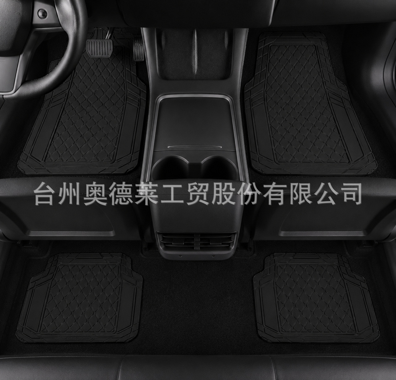 Foreign trade rubber PVC car floor mats, cuttable universal car mats, 4 pieces, non-slip and wear-resistant, cross-border Meike Duo TK