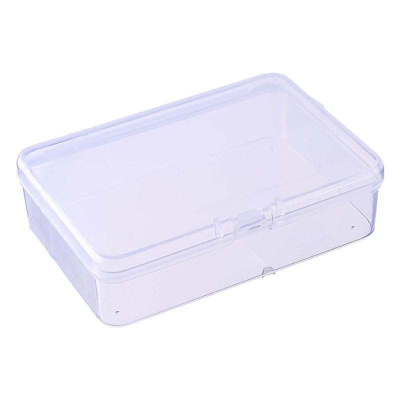 Transparent Pp Box with Lid, Rectangular Box, Hardware Packaging Box, Nail Art Jewelry Box, Toy Plastic Storage Box