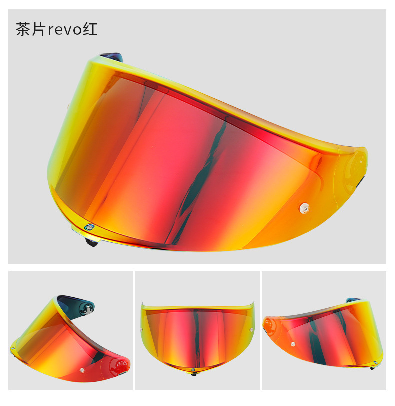 Motorcycle Helmet K6 Lens Compatible with Agv K6 K6S Models, Sun Protection Visor, Day and Night Universal Full-Face Helmet Accessory