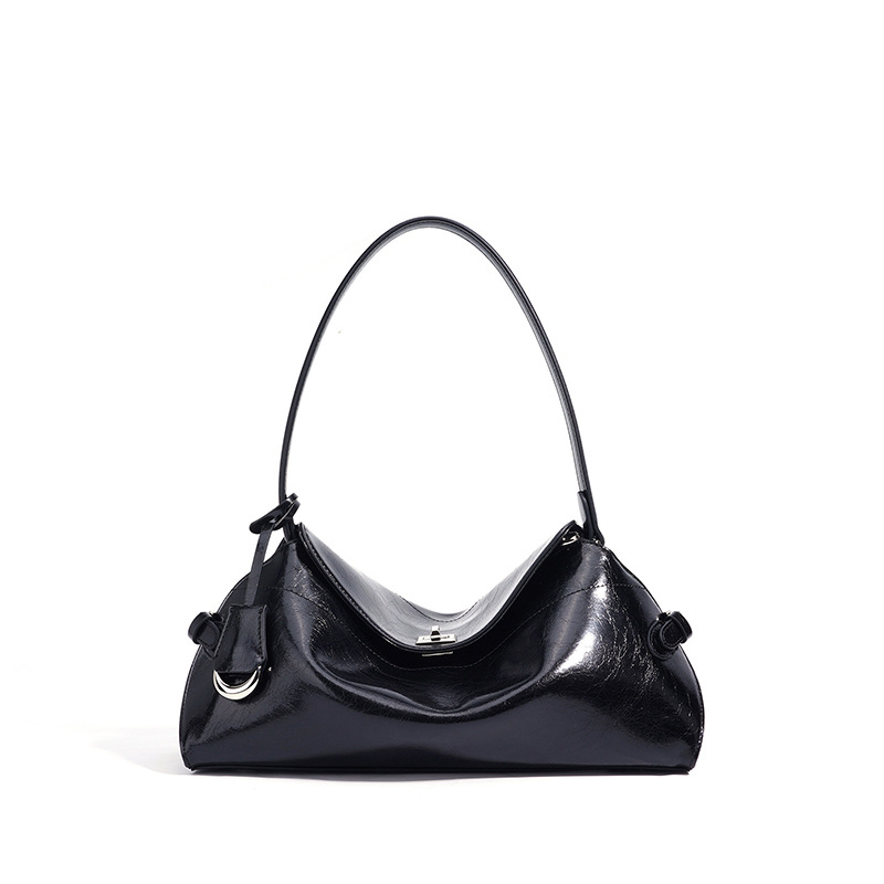 Cowhide Leather French Niche Style Luxury Women's Underarm Bag, High-End Commuter Handbag And Shoulder Bag - Thumbnail 5