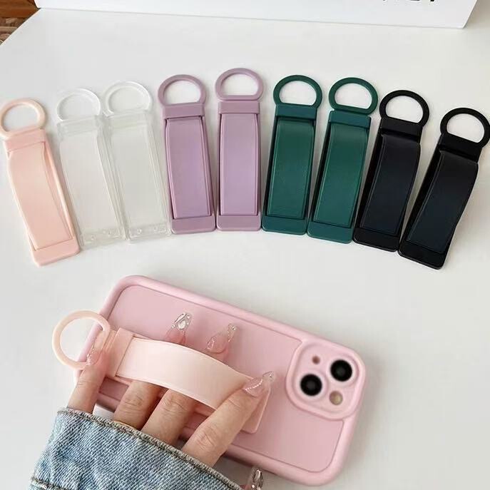 携帯電話ケースホルダーバックステッカープッシュプルリストバンド携帯電話バックルデスクトップ粘着バックル伸縮式レイジーサポートスタンド|undefined