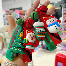 2025新款圣诞节礼品卡通公仔钥匙扣创意圣诞老人 圣诞树 雪人挂件