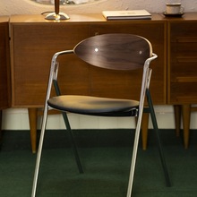 可奈椅  |实木不锈钢椅子靠背椅轻奢钢管椅家用餐椅