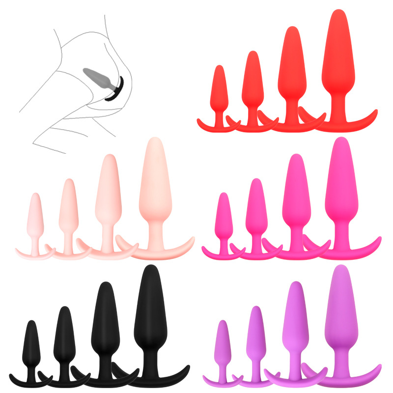 Silicone Anal Beads Set, 4-Piece Graduated Anal Plug Kit for Couples — detail image 27