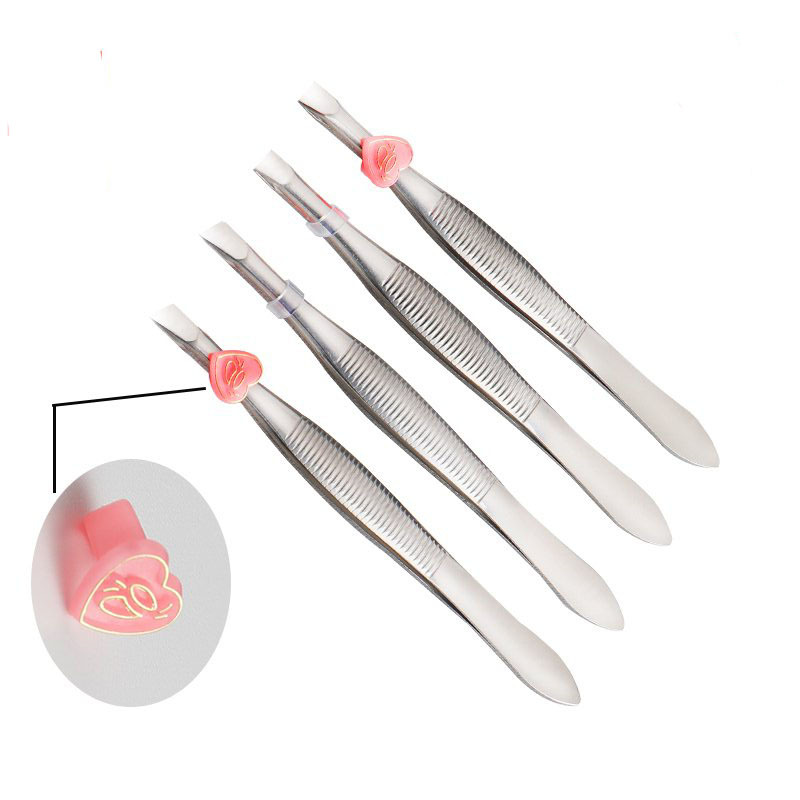 Flat Eyebrow Clip, Hair Plucking Pliers, Beard Plucking Clip, Eyebrow Pliers, Small Tweezers, Stainless Steel Hair Plucking Clip, Flat Oblique Eyebrow Clip