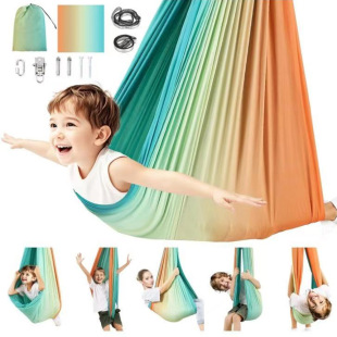 Amazon Double Decker Gradient Children's Swing Therapy Swing Sensory Training Indoor Micro Elastic Hammock