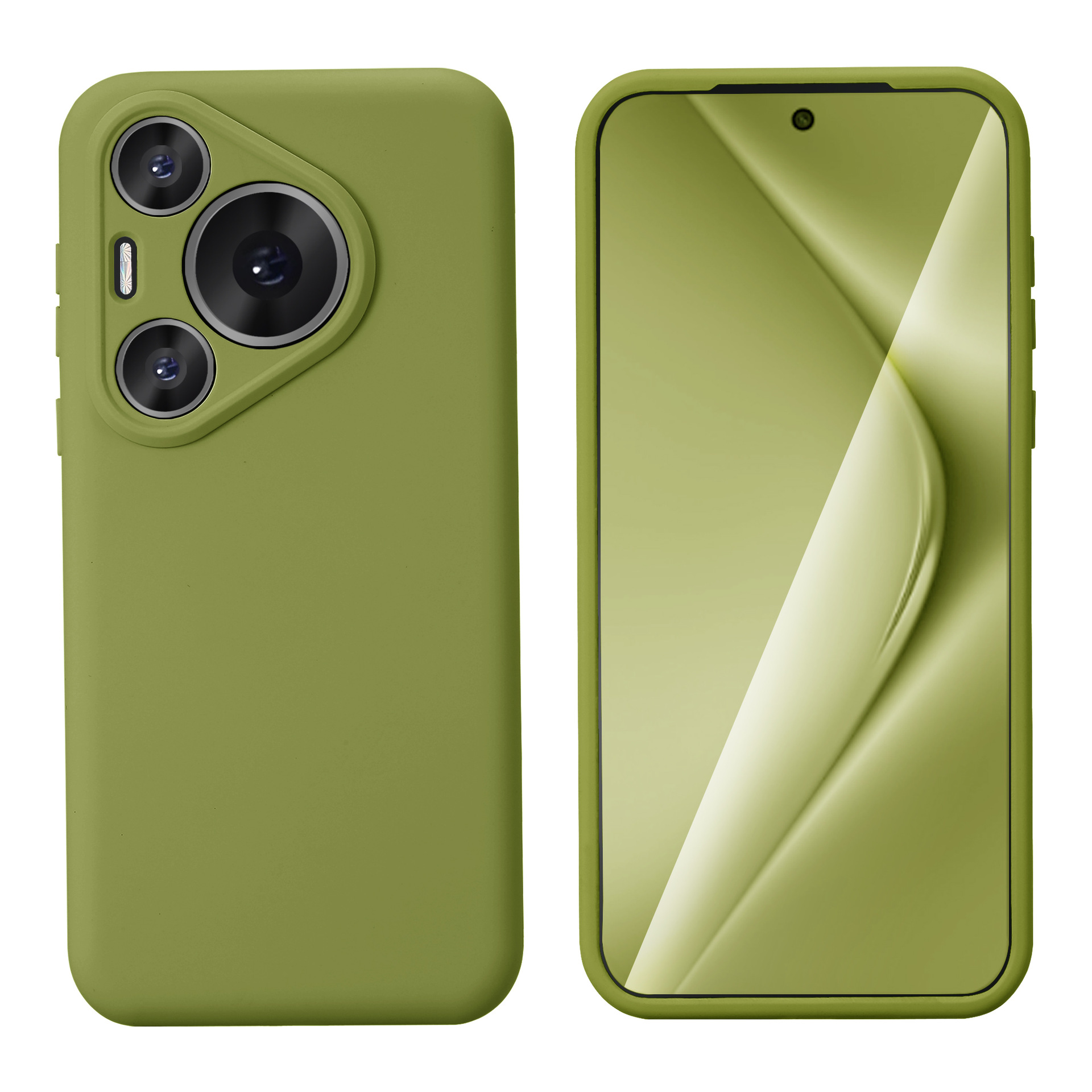 适用华为p70pro/pro+液态硅胶壳纯色手机壳精孔全包P70手机保护套