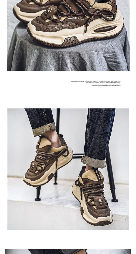 Giày thể thao nam cổ thấp lót lông giữ ấm, đế dày tăng chiều cao, kiểu sneaker dạo phố — X5128- 1m màu xanh lá cây, X5128-1 Kaki, X5128-1 đỏ xanh chi tiết 13