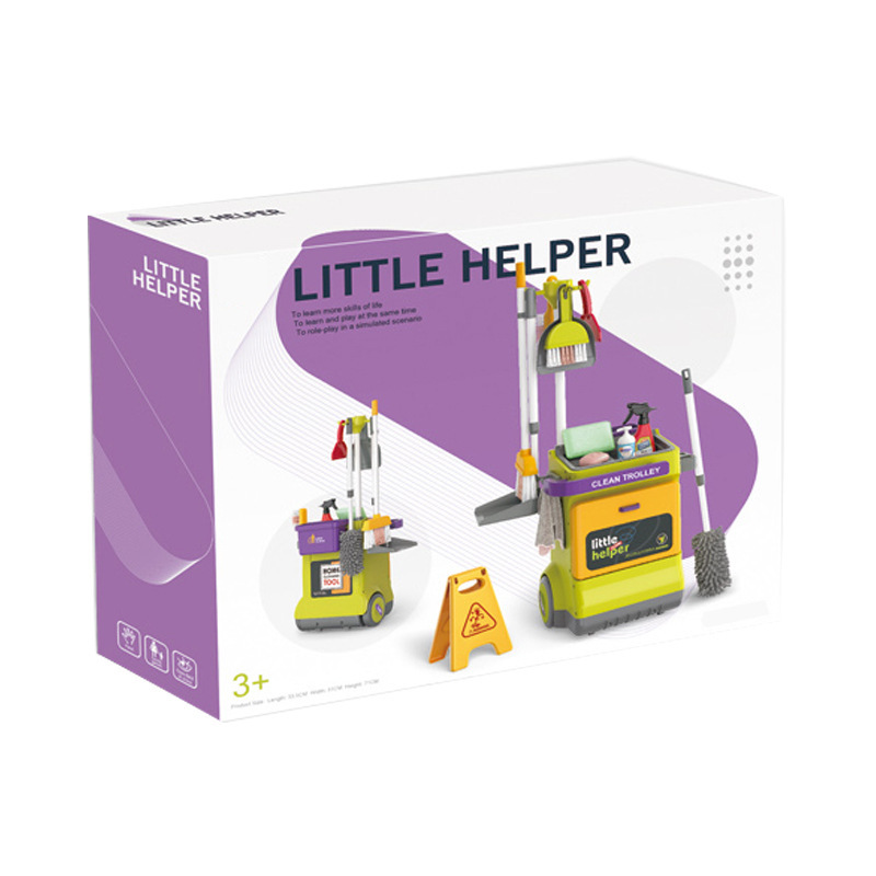 El comercio exterior de los niños herramientas de limpieza de simulación carrito casa aspiradora escoba trapeador traje de limpieza juguetes sanitarios