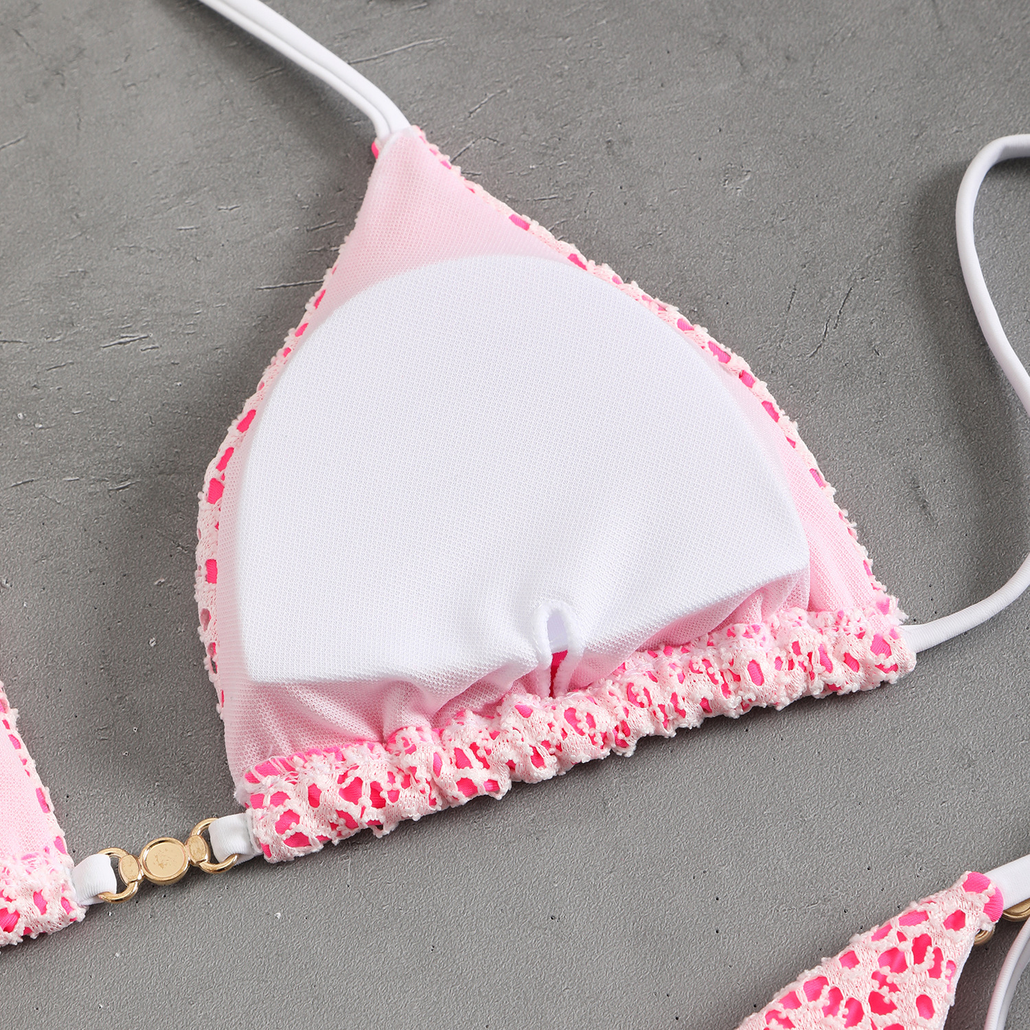 Women's Sexy Halter Tie-Front Bikini Set High-Cut Bottom Two Piece Swimsuit For Vacation_ecoleips.com