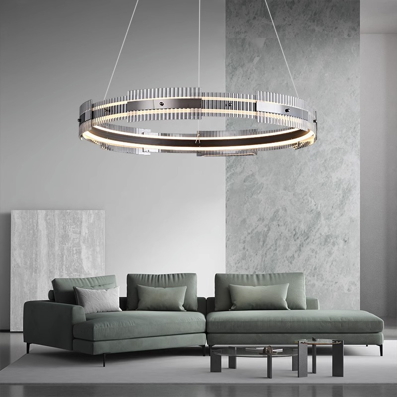 Italia minimalista lujosa lámpara de sala de estar moderna de alta gama modelo dormitorio comedor ingeniería de anillo diseñador de lámparas