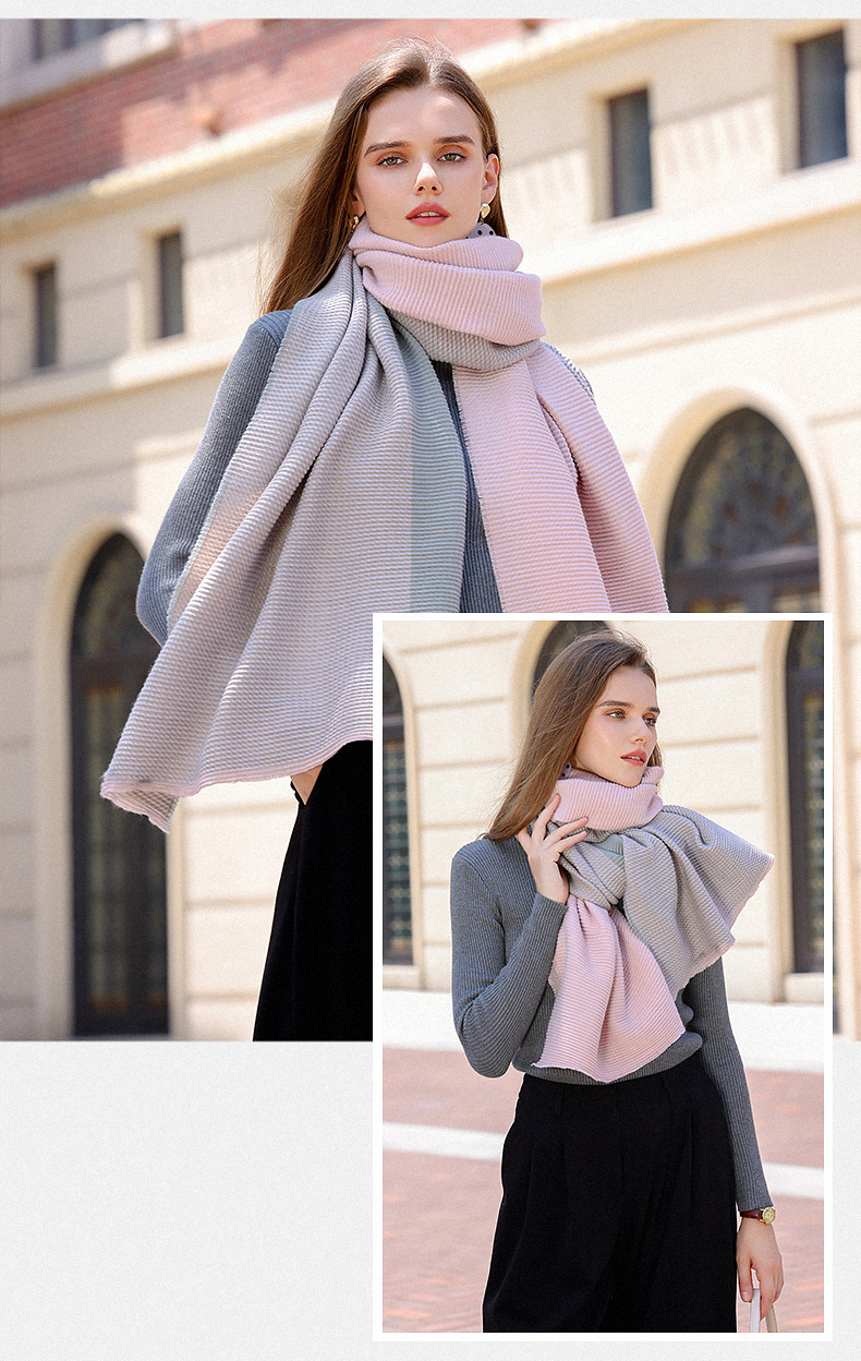 Women's Basic Color Block Imitation Cashmere Scarf display picture 1