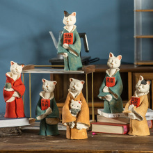 纯手工创意陶瓷猫咪景德镇陶瓷器可爱卡通摆件客厅玄关陶瓷装饰品