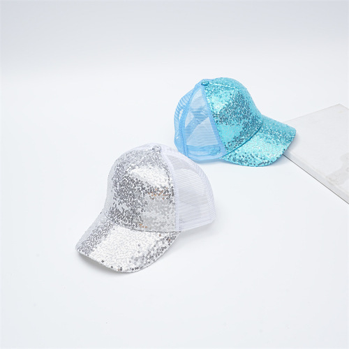 New Korean Sparkling Cap Spring Summer Sunshade Net Hat Fashion Sun Hat Parent-Child Duckbill Hat