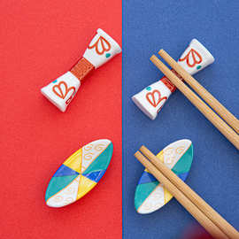 ZAKKA和风日式陶瓷筷子架 酒店餐厅摆台放筷子的小托