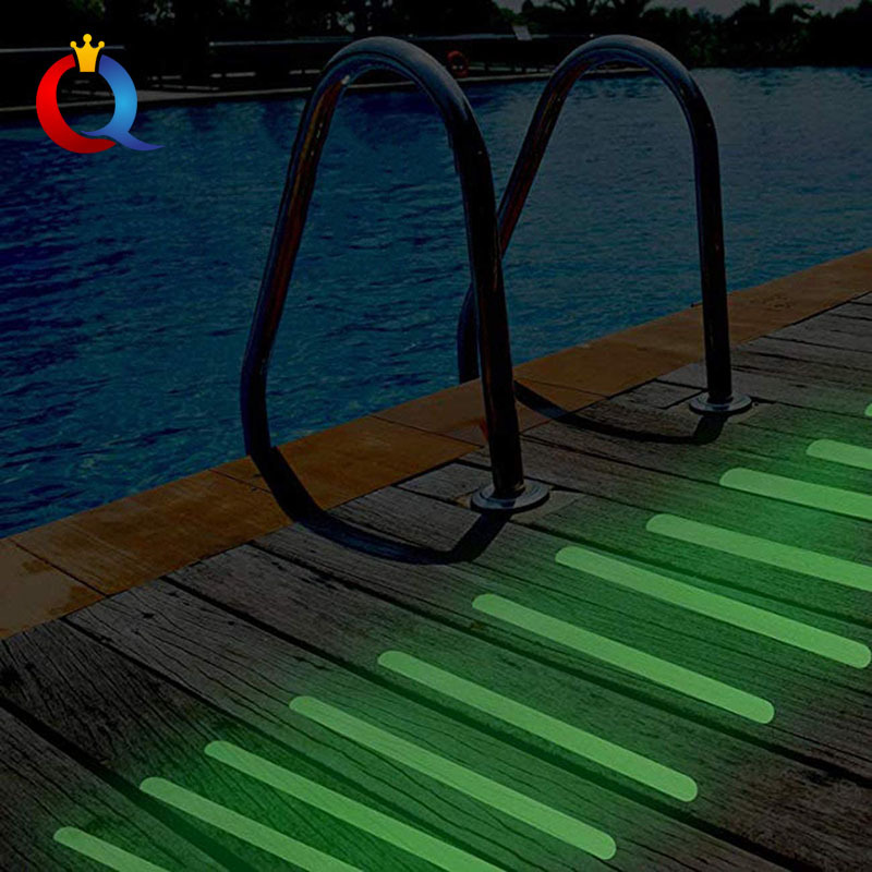 Cross-border green warning floor steps and stairs reflective anti-slip strips fluorescent luminous anti-slip tape