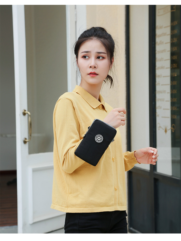 Fashion Style Square Shape Women's All Seasons Oxford Cloth Fashion Phone Wallet