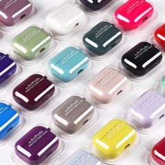 純色の液体シリカゲルはairpods4世代の保護カバーを適用します。