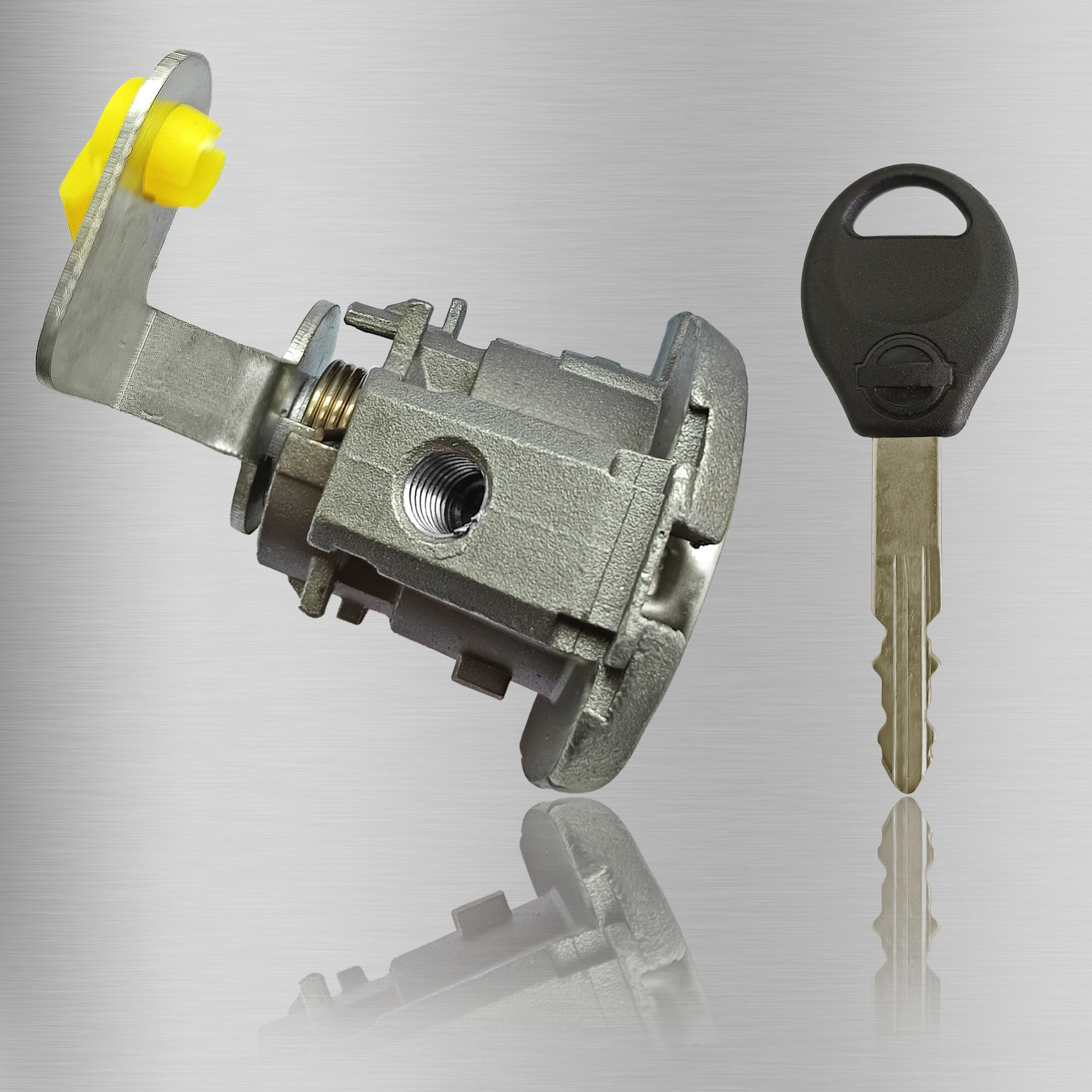 Cilindro de cerradura de puerta para Nissan New Sunny, 1 llave, cilindro de cerradura de puerta Nissan, cilindro de cerradura de coche, cerradura de manija de puerta de coche