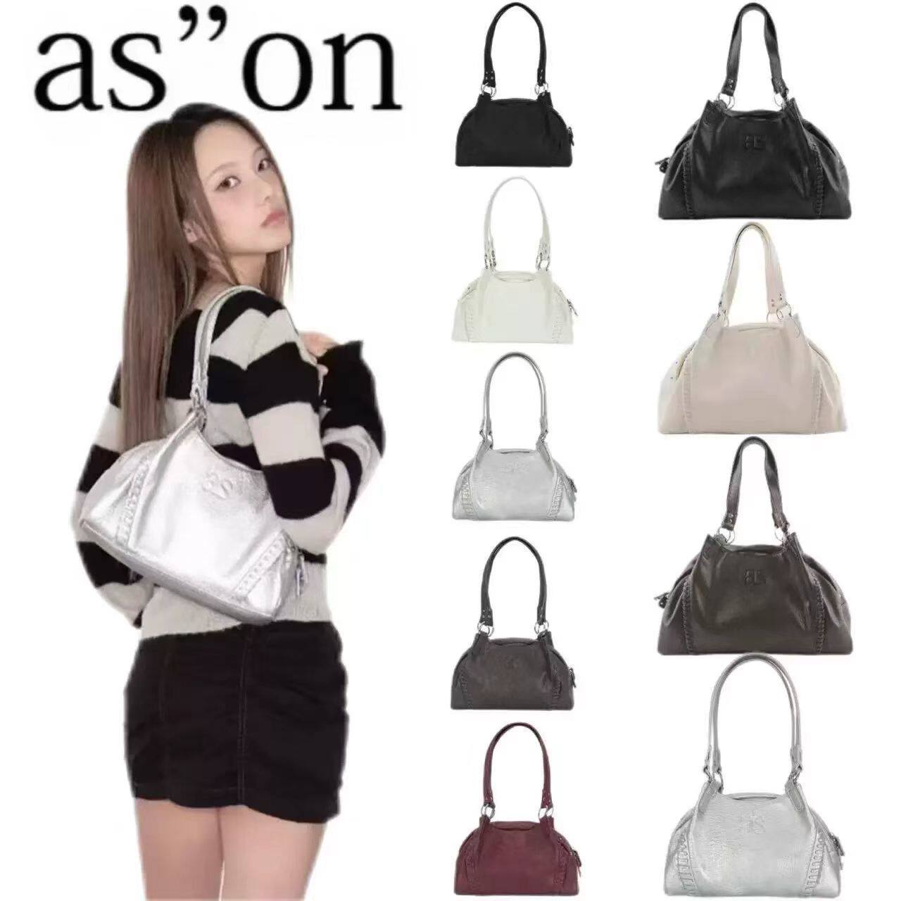Korean Ason Hobo Bag For Women, Niche Retro Motorcycle Shoulder Bag, Large Capacity Underarm Handbag Tote
