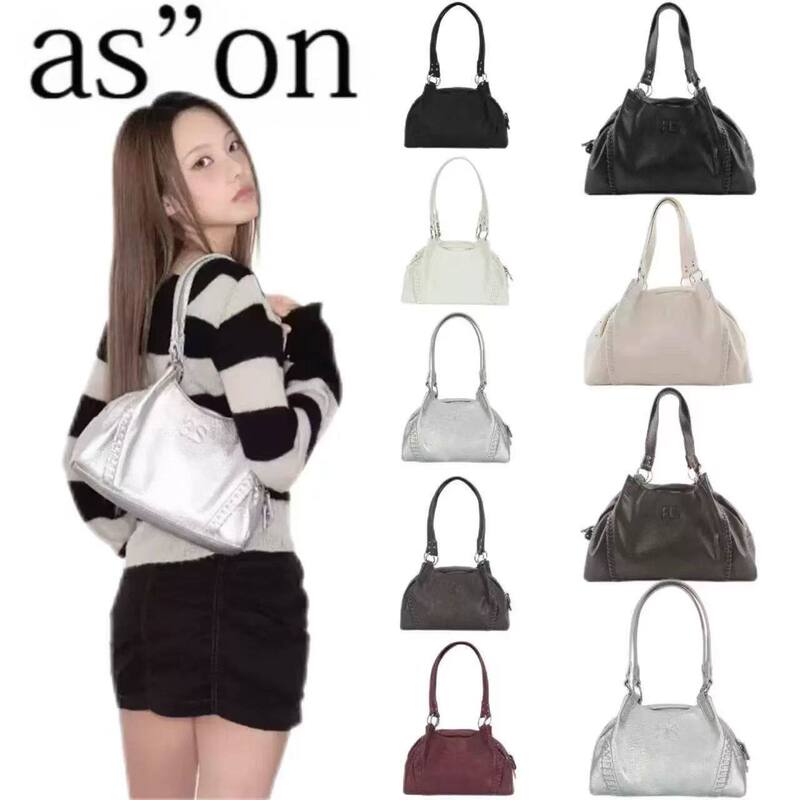 Korean Bags Ason Bag Hobo Bag for Women Niche Retro Motorcycle Bag Single Shoulder Underarm Large Capacity Handbag Tote Bag Korean Bags Ason Bag Hobo Bag for Women Niche Retro Motorcycle Bag Single Shoulder Underarm Large Capacity Handbag Tote Bag