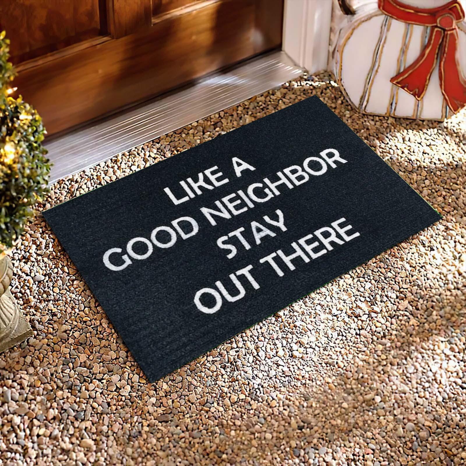 Grenzüberschreitender schwarzer Buchstabenelement-Thementeppich, rutschfeste Eingangsmatte für den Türeingang, saugfähige Eingangsmatte für das Badezimmer_voghion.com