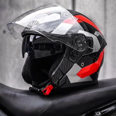 3C certified, three-quarter half helmet for – Motosiklet kaskı (dəbilqə) - red-shadow-blade-l58-59-head-circumference