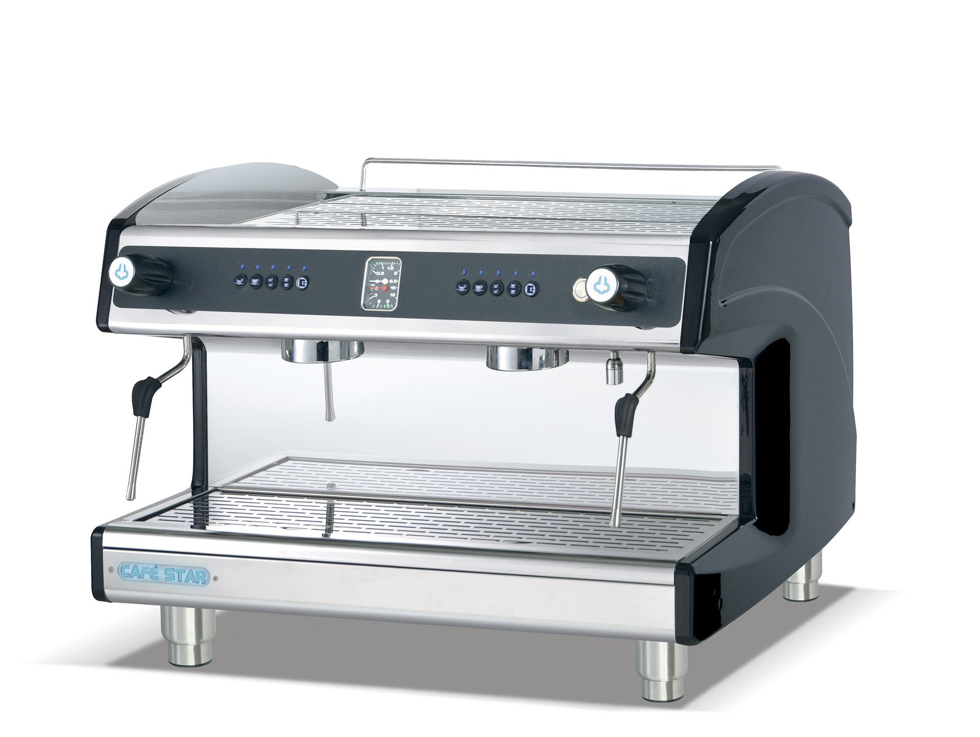 Jieguan cafe Star cafetera semiautomática de doble cabeza caldera madre de vapor cafetera de té concentrada