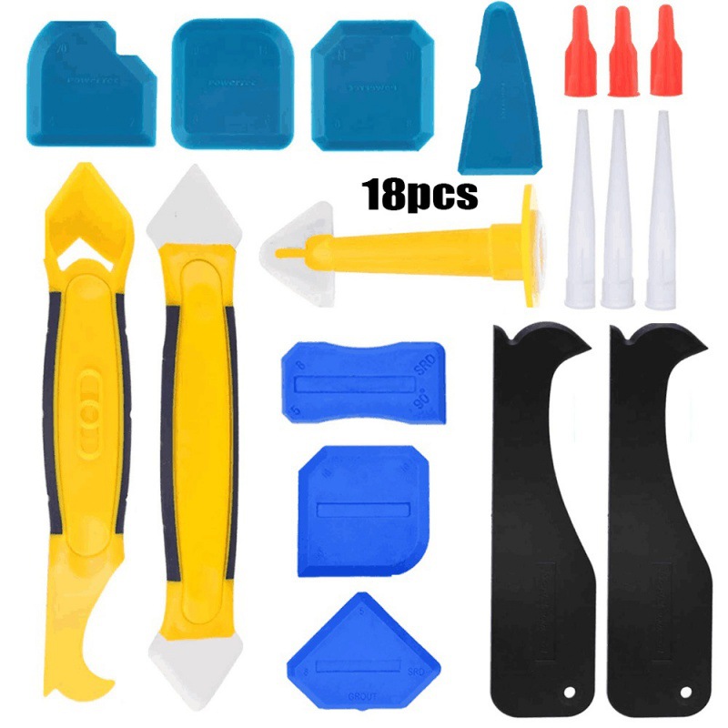 18件套美缝工具填缝刮板刮铲地板窗间隙密封剂涂抹修补