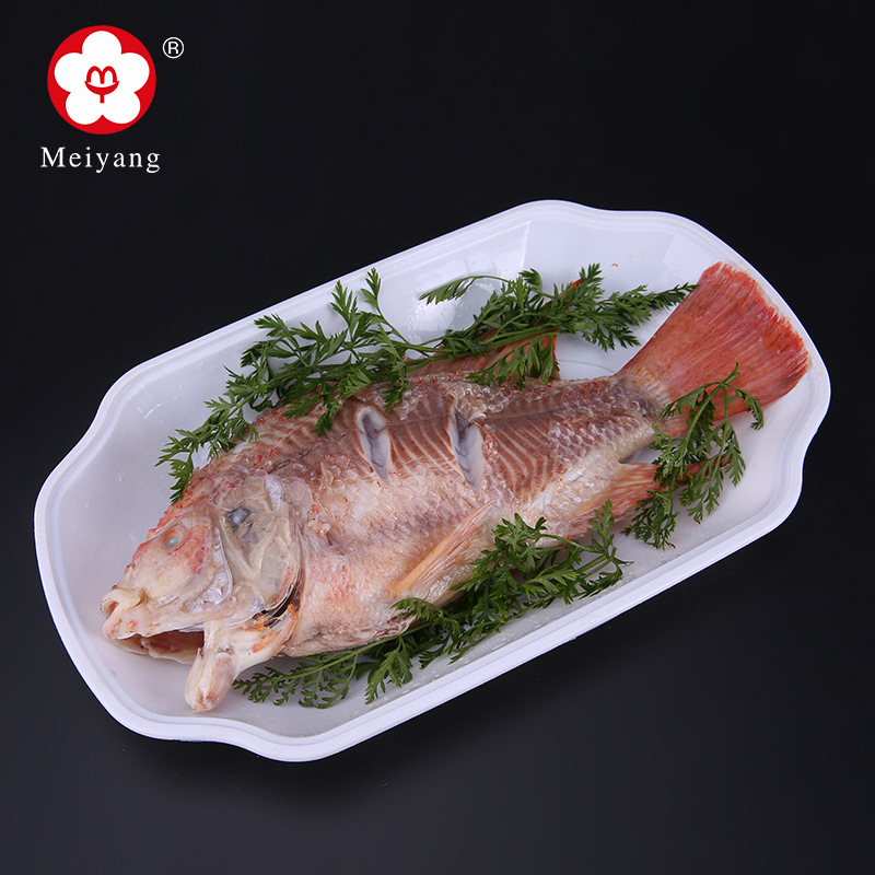 Disposable food container fish box stir-fry plate fish packing box takeout home use fast food box plastic fish plate bento box