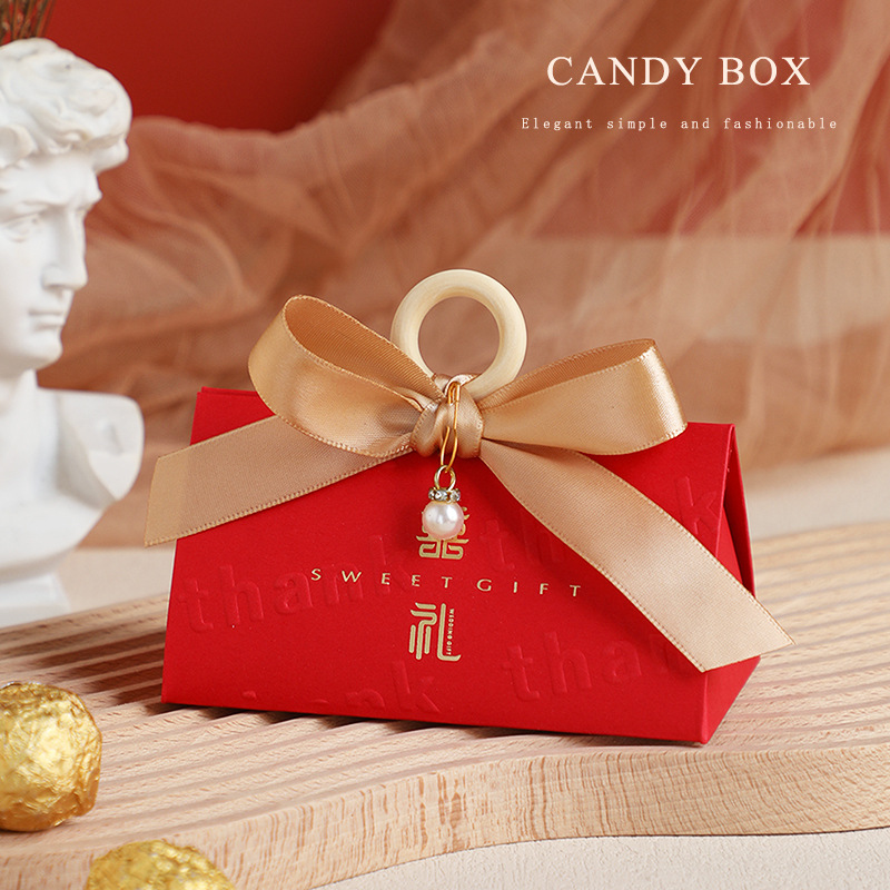 Sugar box wedding candy box high-end 2024 new wedding candy box internet celebrity wedding candy bag gift box empty box