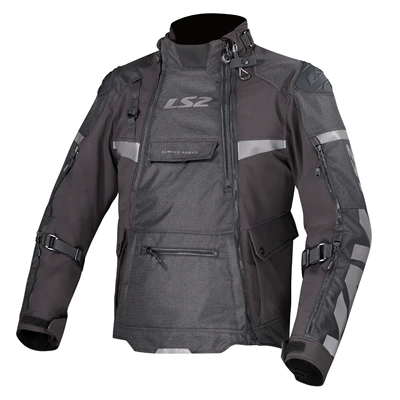 Ls2 Off-Road Waterproof Cycling Clothing Long-Distance Rally Clothing Motorcycle Clothing Waterproof Four-Season Pants Motorcycle Travel Equipment Men Mj166 (Motorcycle Safety Supplies) - black-top-m