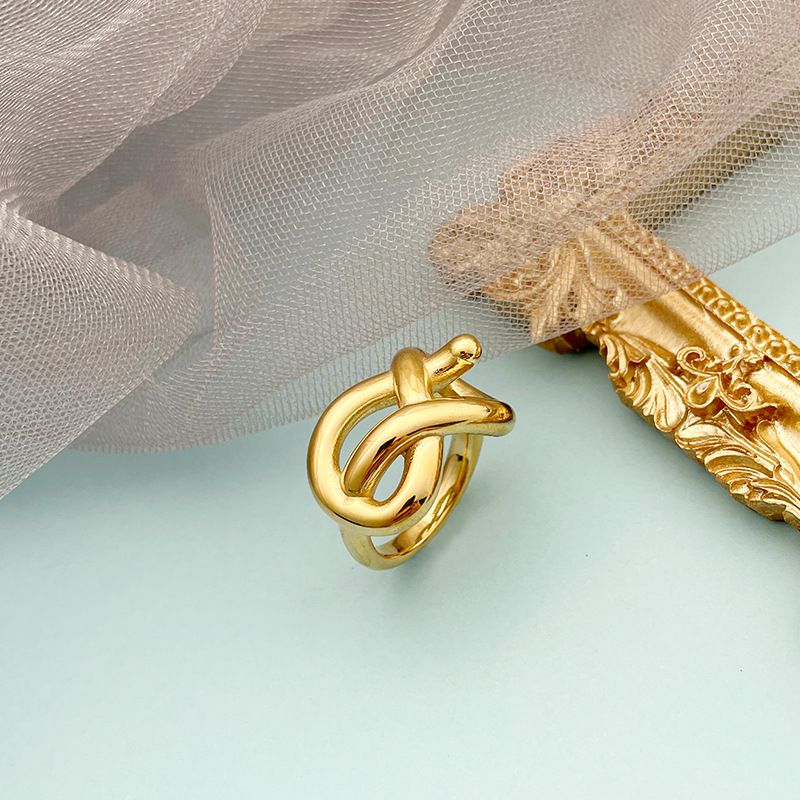 Fashion Geometric Stainless Steel Plating Rings 1 Piece