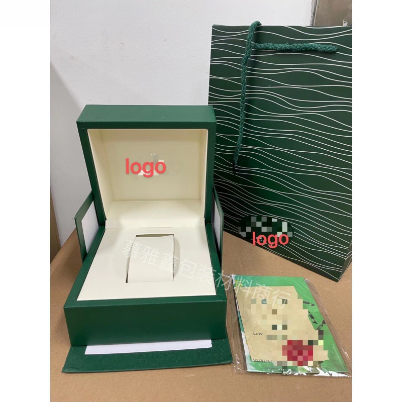 Watch Box Green Laolishi Watch Storage Box Packaging Box Leather Packaging Box Full Set Gift Box Gift Bag
