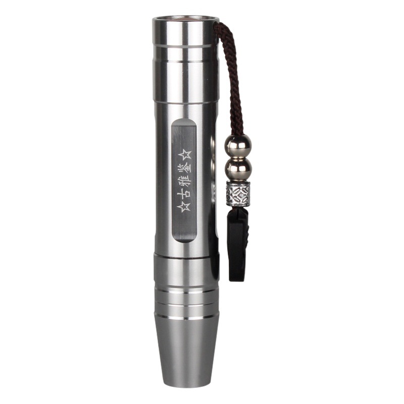 Jade linterna tres fuente de luz fuerte luz púrpura luz 365 cristal Piedra en bruto joyería Jade Wenwan cera de abejas lámpara de identificación