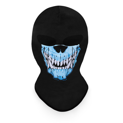 Summer Motorcycle Riding Skull Face Mask Role-Playing Tactical Hood Helmet Liner Dual-Hole Sun Protection Head Cover