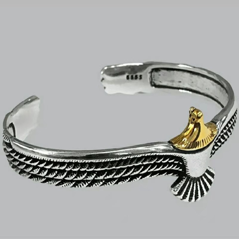 23g Weight Alloy Pendant Material Bangle Classification Hip-Hop Retro Color Block Alloy Plating Men's Bangle Men Cuff & Bangle