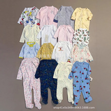 Gap跨境外贸新款婴儿春秋连体衣男女宝宝长袖哈衣包脚爬服新生儿