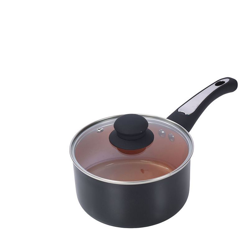 Cinco piezas de aluminio sartén antiadherente con sopa olla leche olla suplemento alimenticio olla plana sartén utensilios de cocina traje