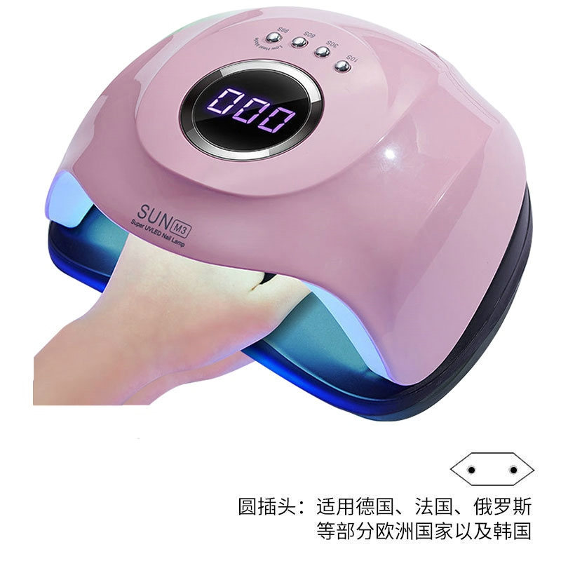 180w lámpara de manicura fototerapia lámpara de secado rápido de alta potencia pegamento de manicura máquina de fototerapia de cuatro velocidades ajustable máquina de manicura inteligente transfronteriza